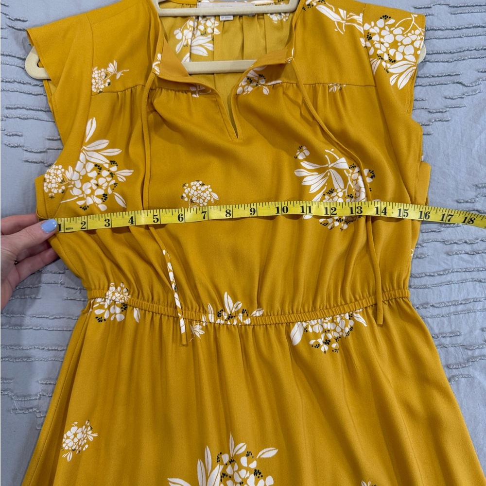 Ann Taylor LOFT Yellow Midi Dress SP - Picture 8 of 12